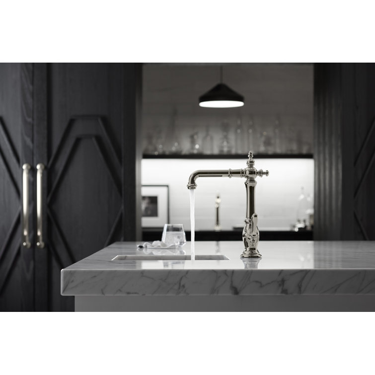 Artifacts Elegant Stainless Steel Single-Handle High-Arc Bar Faucet