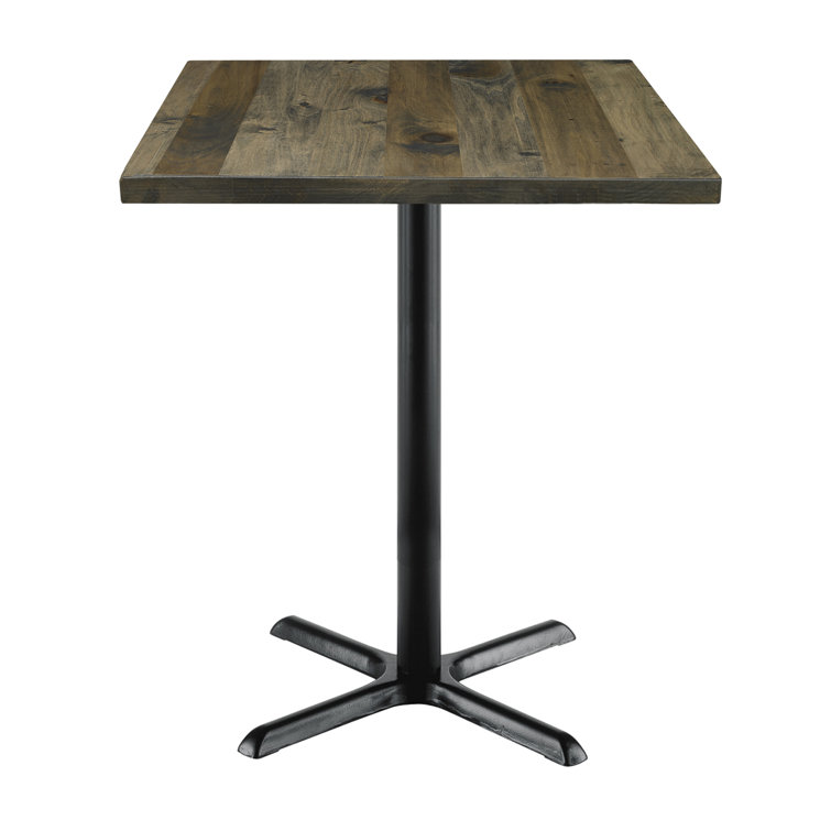 Urban Loft 42" Square Reclaimed Wood Counter Table in Natural Vintage