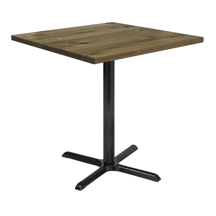 Urban Loft 42" Square Reclaimed Wood Counter Table in Natural Vintage