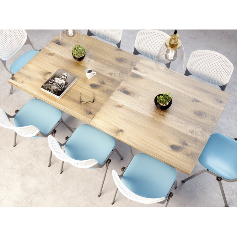 Urban Loft 42" Square Reclaimed Wood Counter Table in Natural Vintage