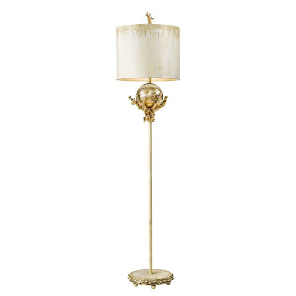Putty & Silver Leaf Branch-Inspired 64" Nursery Floor Lamp