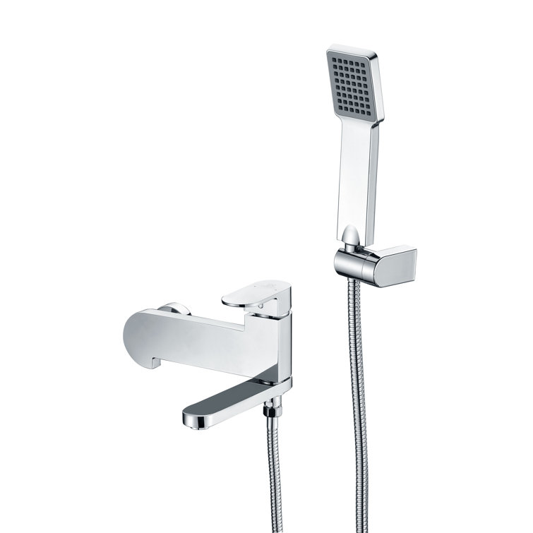 Echo Chrome Wall Mounted Handheld Shower Faucet Set