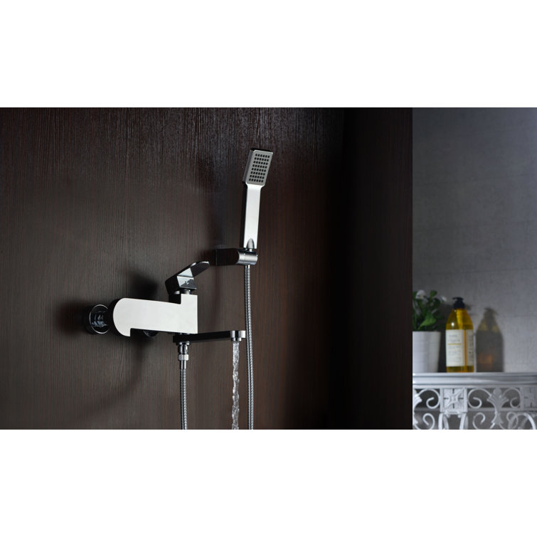 Echo Chrome Wall Mounted Handheld Shower Faucet Set