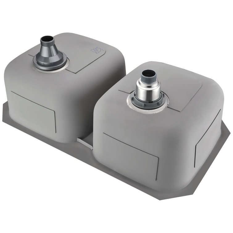 Moore 32'' Double Bowl Stainless Steel Undermount Kitchen Sink