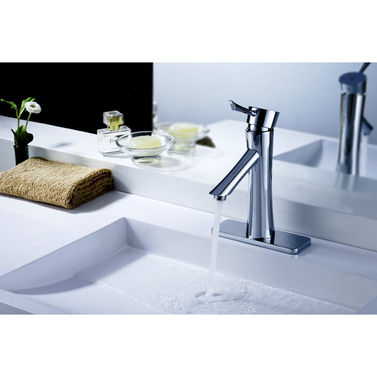 Sage Polished Chrome Single-Handle Bathroom Faucet with Drain Assembly