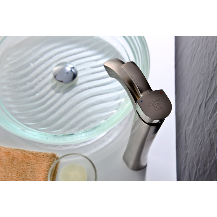 Harmony Series Brushed Nickel Minimalist Vessel Bathroom Faucet