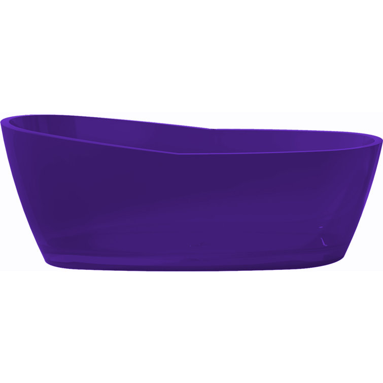 Ember 71'' Evening Violet Man-Made Stone Freestanding Bathtub
