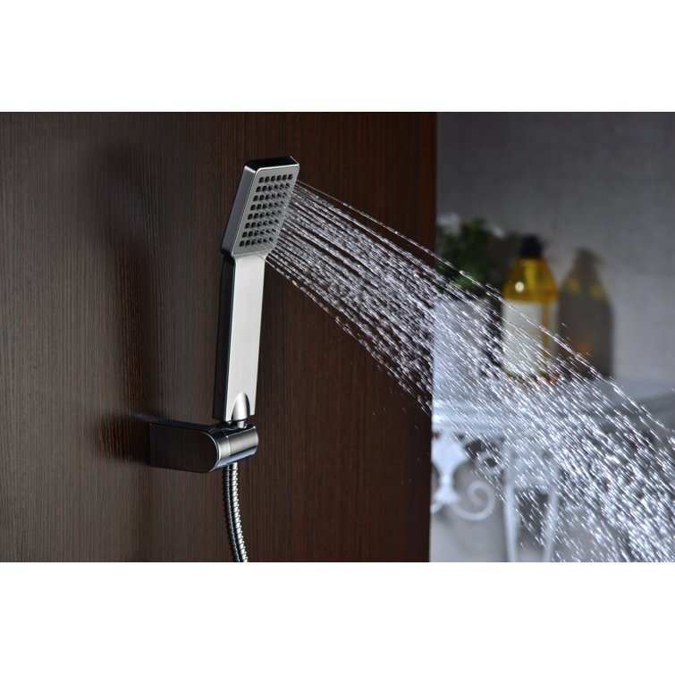 Echo Chrome Wall Mounted Handheld Shower Faucet Set