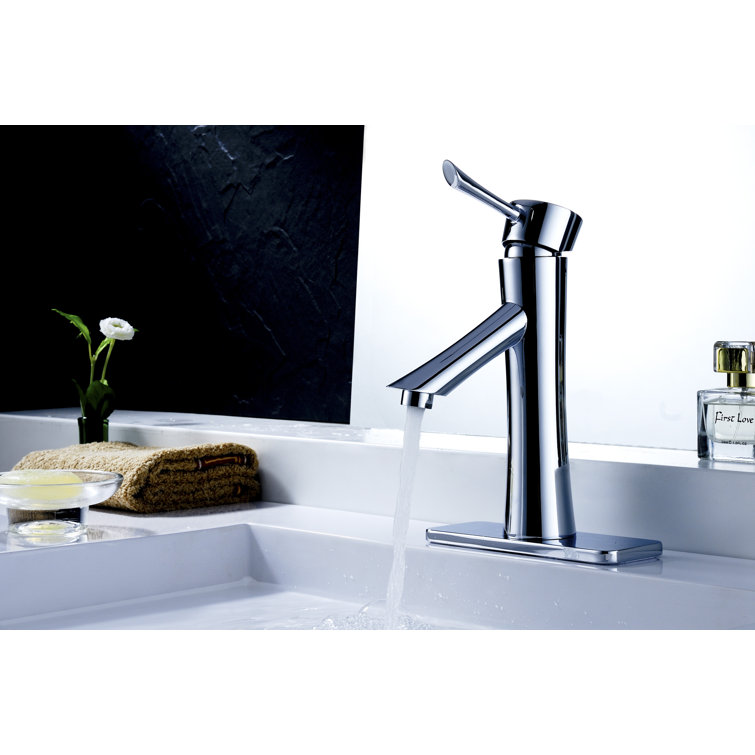 Sage Polished Chrome Single-Handle Bathroom Faucet with Drain Assembly
