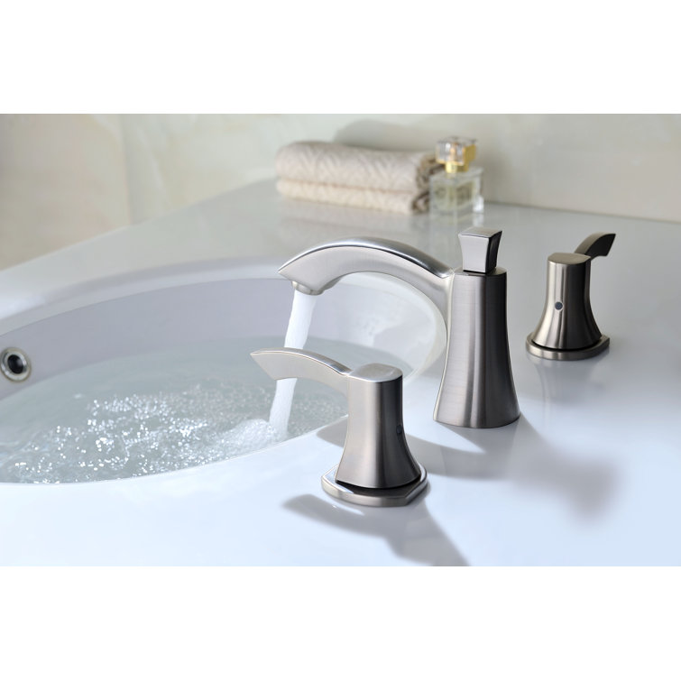 Sonata Traditional Brushed Nickel 2-Handle Mid-Arc Bathroom Faucet