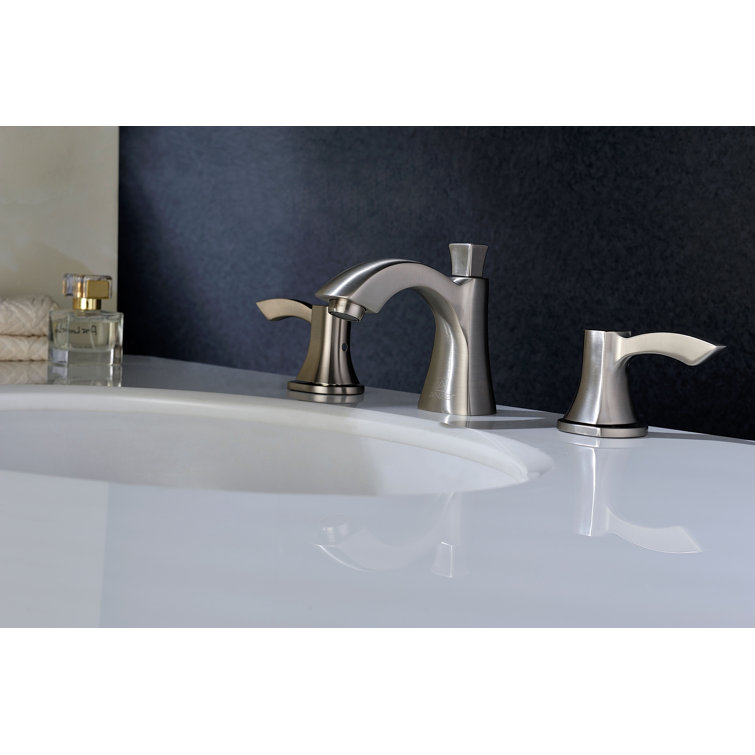 Sonata Traditional Brushed Nickel 2-Handle Mid-Arc Bathroom Faucet