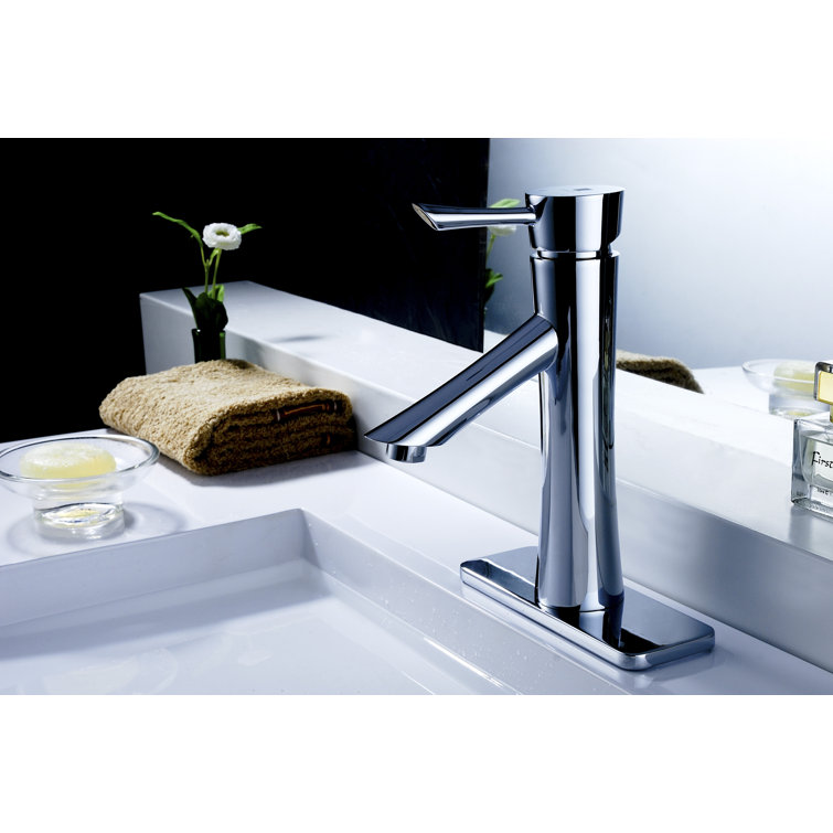 Sage Polished Chrome Single-Handle Bathroom Faucet with Drain Assembly