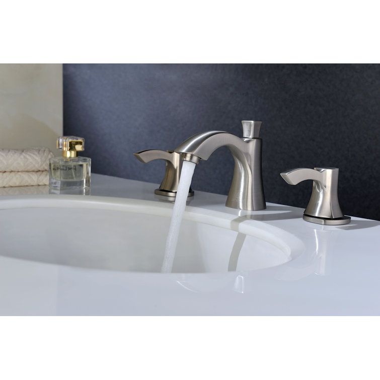 Sonata Traditional Brushed Nickel 2-Handle Mid-Arc Bathroom Faucet