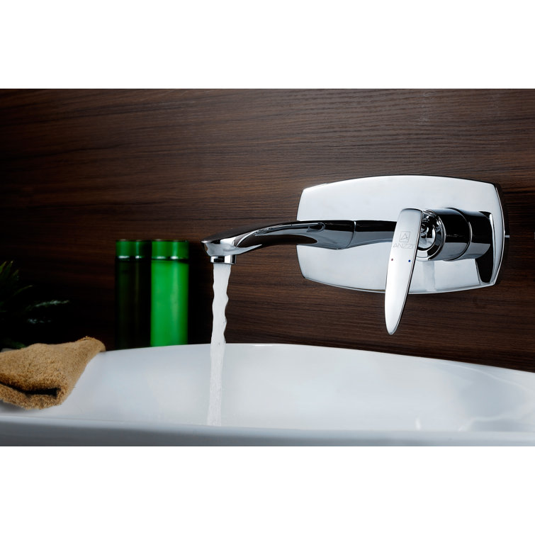 Voce Series Polished Chrome Wall Mount Bathroom Faucet