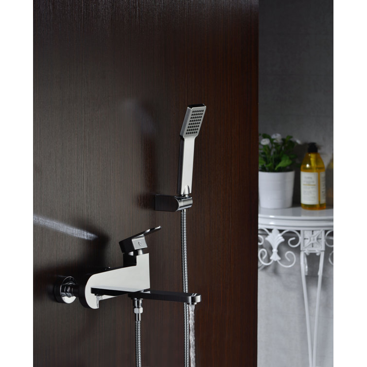 Echo Chrome Wall Mounted Handheld Shower Faucet Set