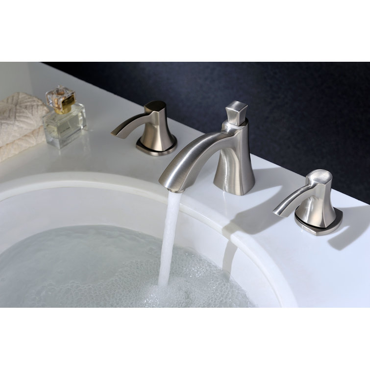 Sonata Traditional Brushed Nickel 2-Handle Mid-Arc Bathroom Faucet