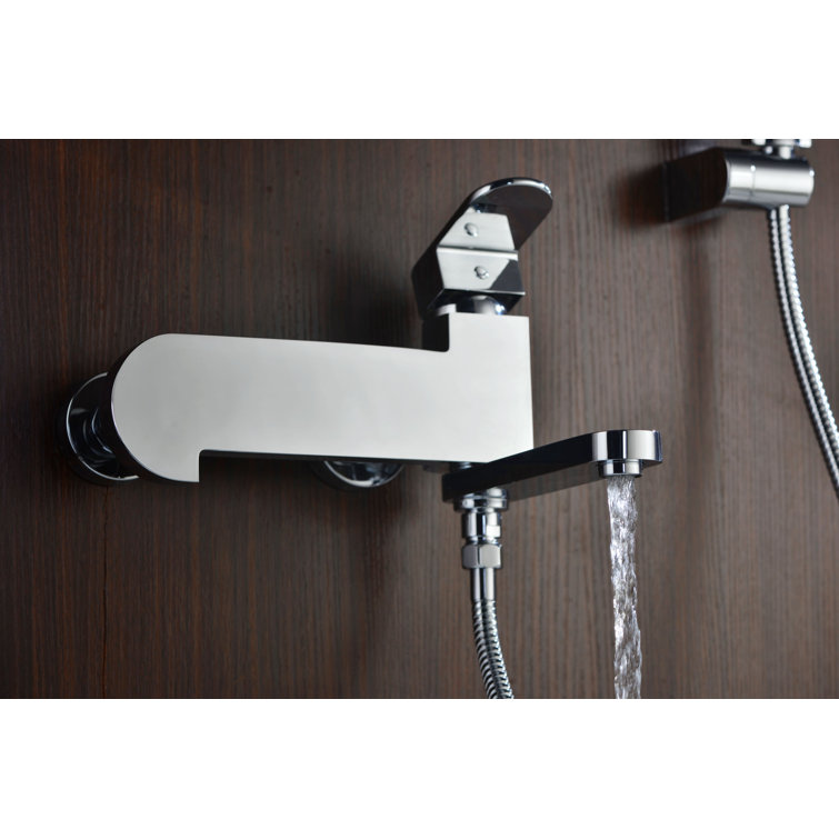Echo Chrome Wall Mounted Handheld Shower Faucet Set