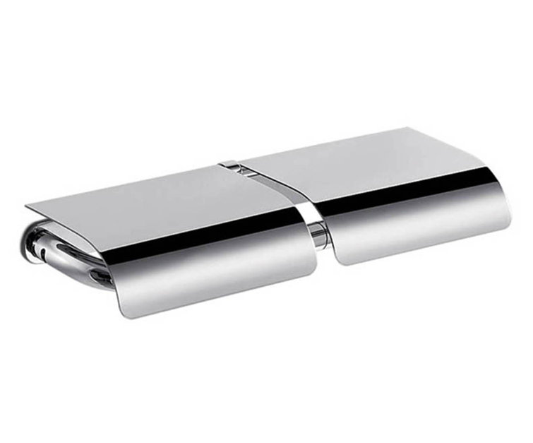 Polished Chrome Dual Roll Wall Mounted Toilet Paper Holder