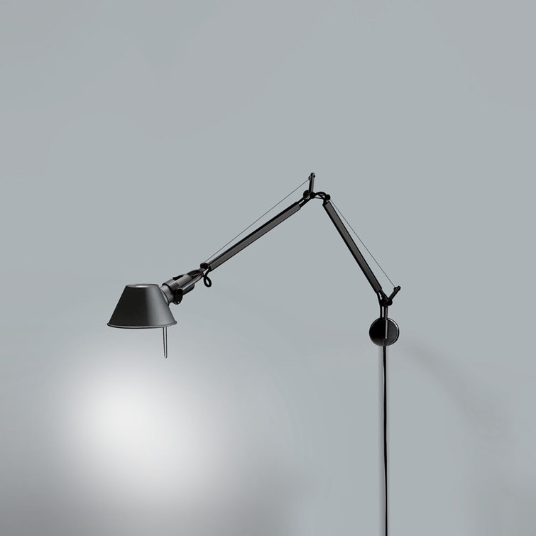 Mini Black Aluminum Swing Arm Wall Lamp