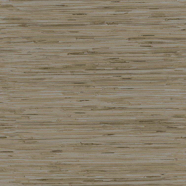 Sand and Silver Nonwoven Grasscloth Wallpaper