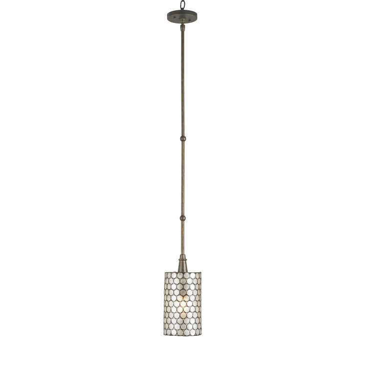Cupertino Silver Capiz Shell 1-Light Pendant