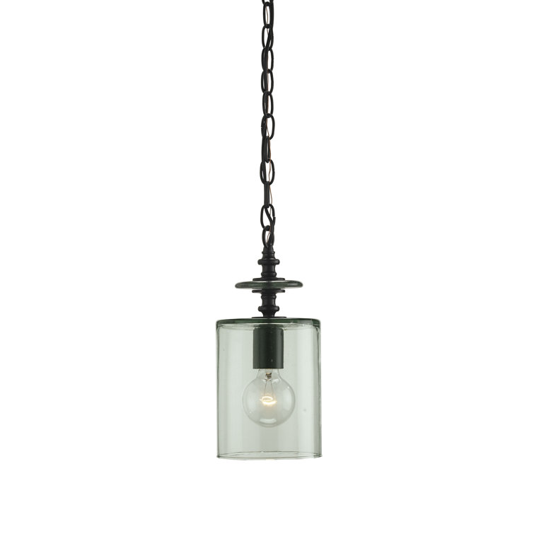 Panorama Satin Black 1-Light Industrial Mini Pendant