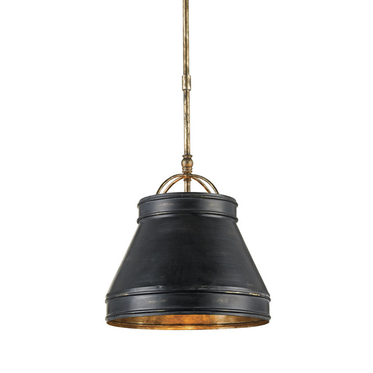 Lumley French Black and Pyrite Bronze 1-Light Edison Pendant