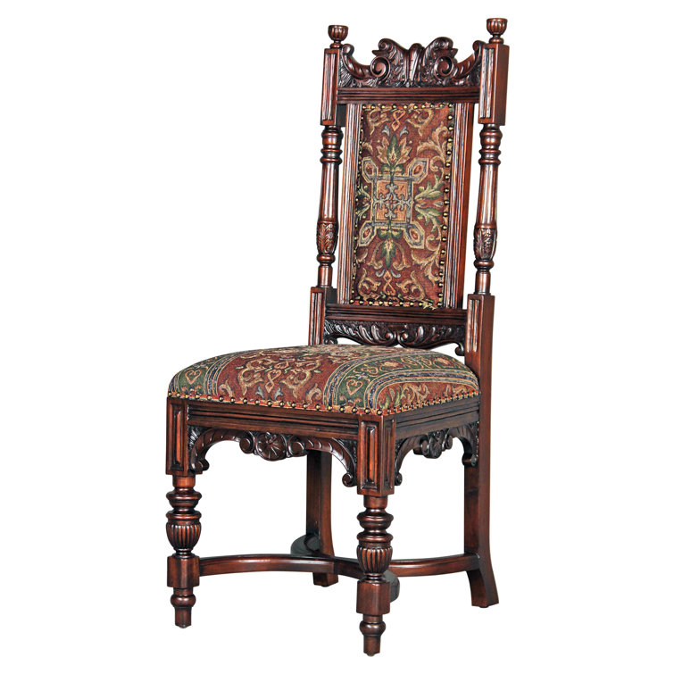 Grand Classic Edwardian Mahogany Upholstered Side Chair