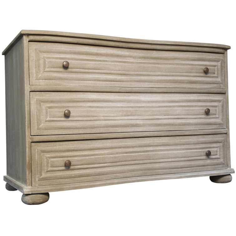 Lauren Mid-Century Mahogany 3-Drawer Dresser in Weathered Brown