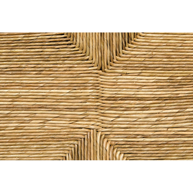 Brook 38'' Teak and Rush Seagrass Sideboard Cabinet
