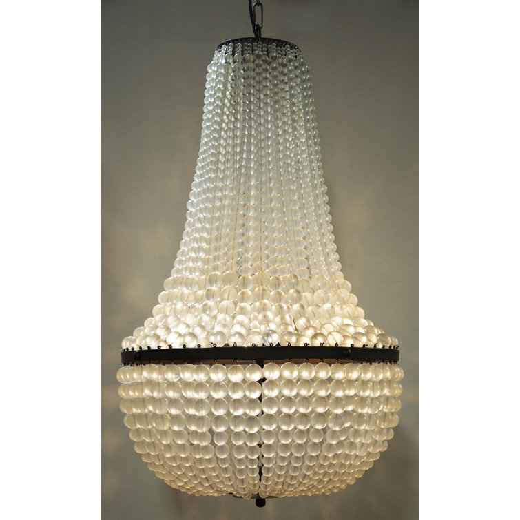 Black Mini Crystal 4-Light Plug-in Chandelier