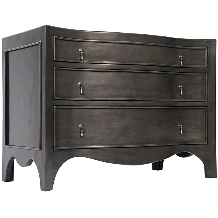 Mid-Century Brown Mahogany 3-Drawer Dresser
