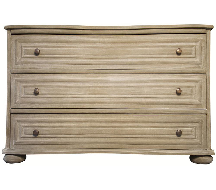Lauren Mid-Century Mahogany 3-Drawer Dresser in Weathered Brown