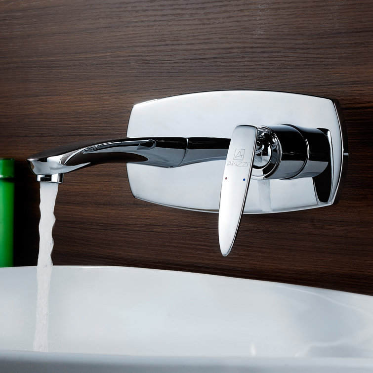 Voce Series Polished Chrome Wall Mount Bathroom Faucet