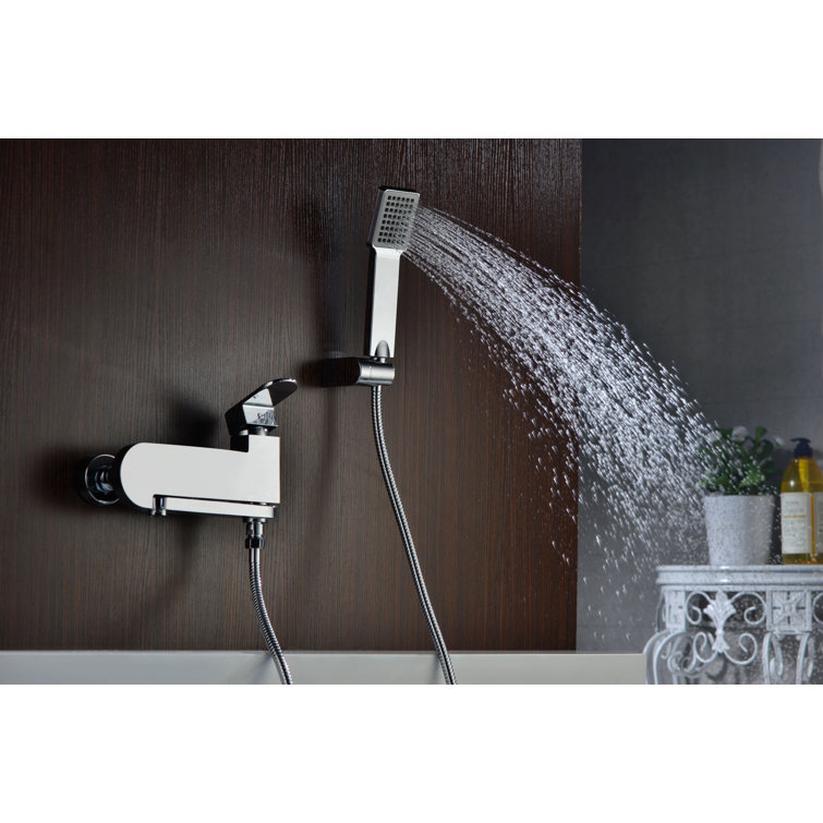 Echo Chrome Wall Mounted Handheld Shower Faucet Set