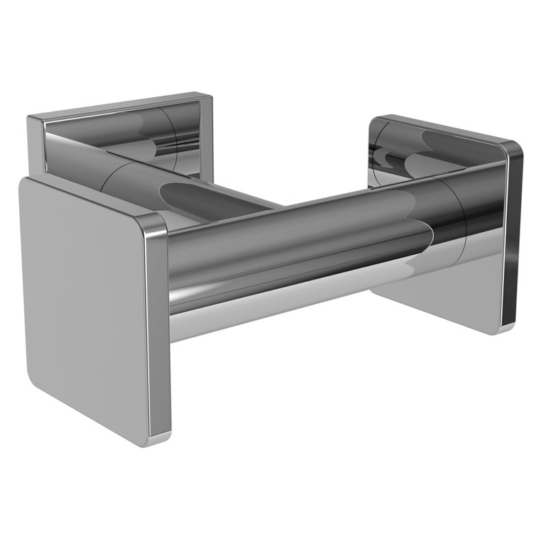 Polished Chrome Modern Double Robe Hook