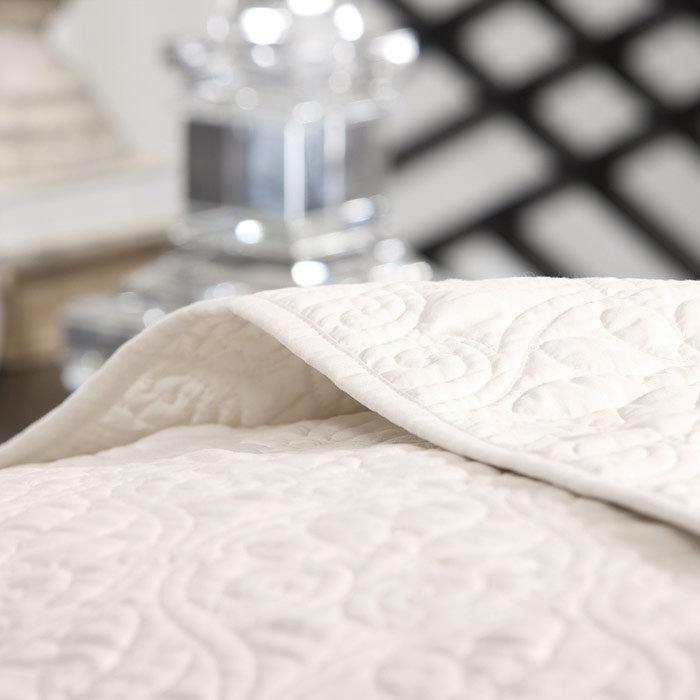 Cream King Reversible Microfiber Bedspread Set
