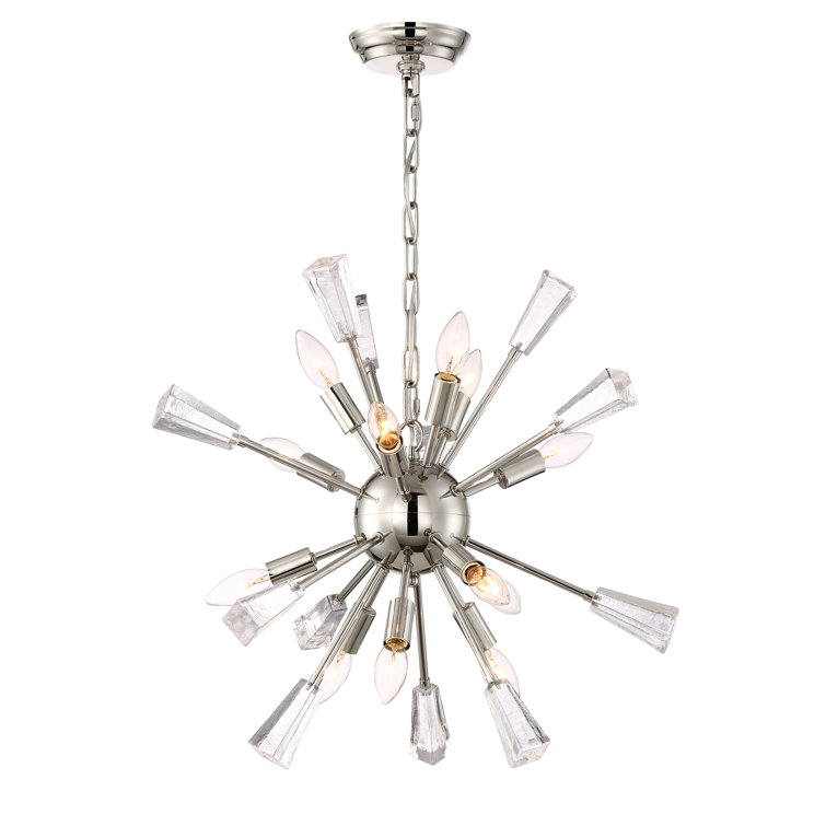 Muse Polished Nickel 12-Light Orbital Crystal Chandelier