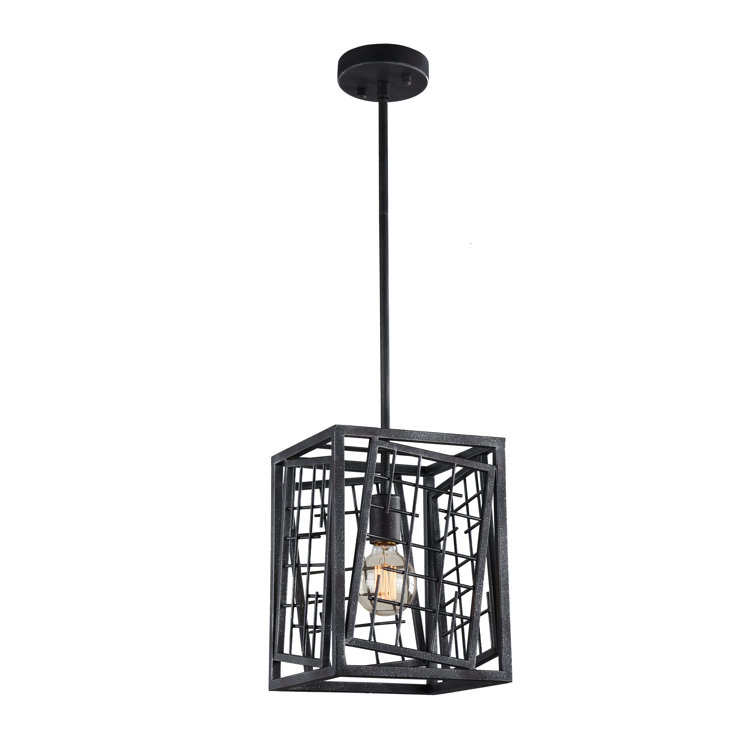 Plexus Mini Crystal Pendant with Rustic Iron Finish
