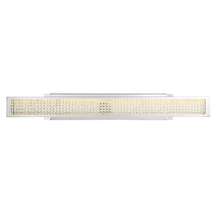 Polar Chrome LED Vanity Wall Sconce, Dimmable 4.75"H x 36"W