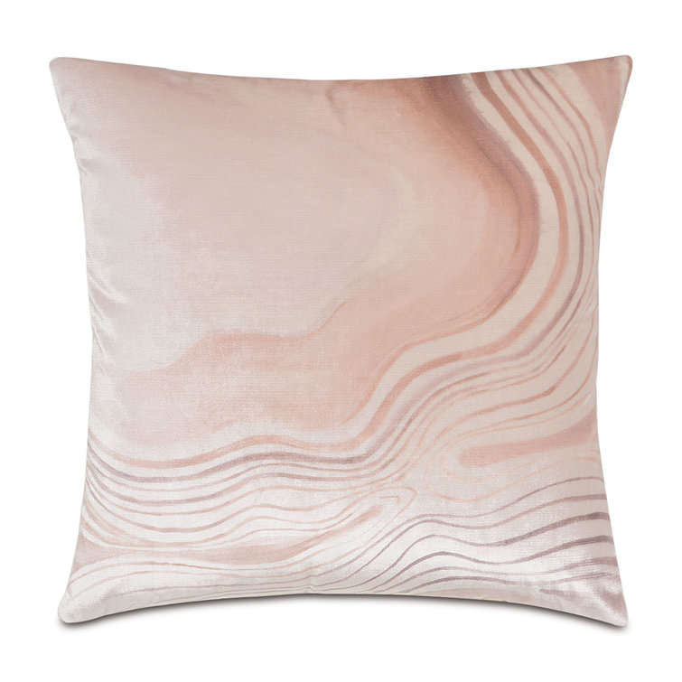 Blush Velvet Embroidered Square Nursery Pillow Set