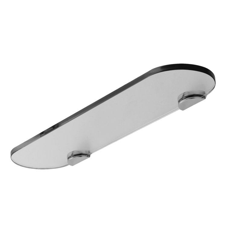 Satin Nickel Wall Mounted Glass Shower Shelf