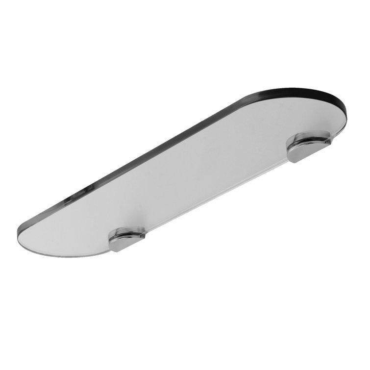 Satin Nickel Wall Mounted Glass Shower Shelf