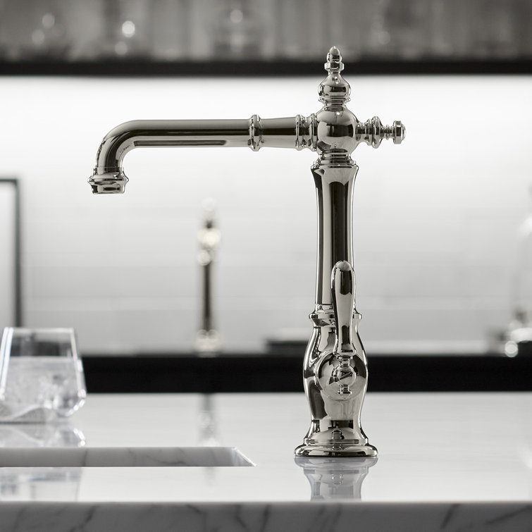 Artifacts Elegant Stainless Steel Single-Handle High-Arc Bar Faucet