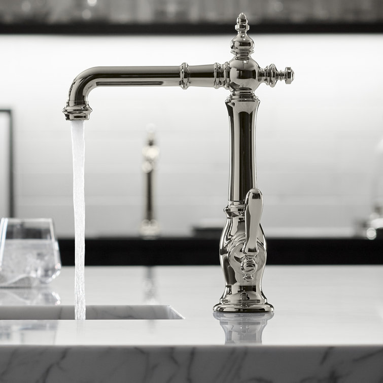 Artifacts Elegant Stainless Steel Single-Handle High-Arc Bar Faucet