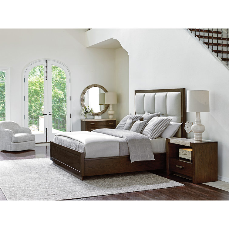 Contemporary Brown Modern Night Table with 1 Drawer