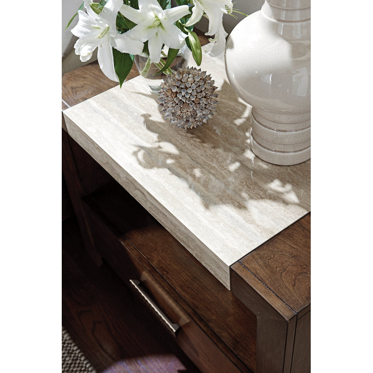 Contemporary Brown Modern Night Table with 1 Drawer
