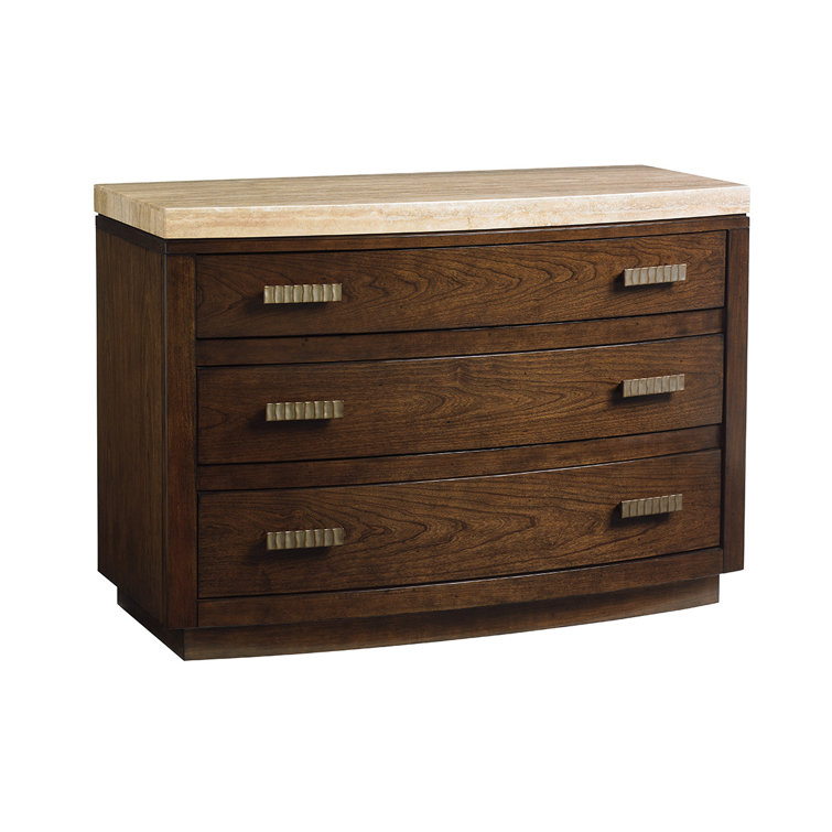 Gray 44" Contemporary Dovetail Drawer Bachelor's Chest