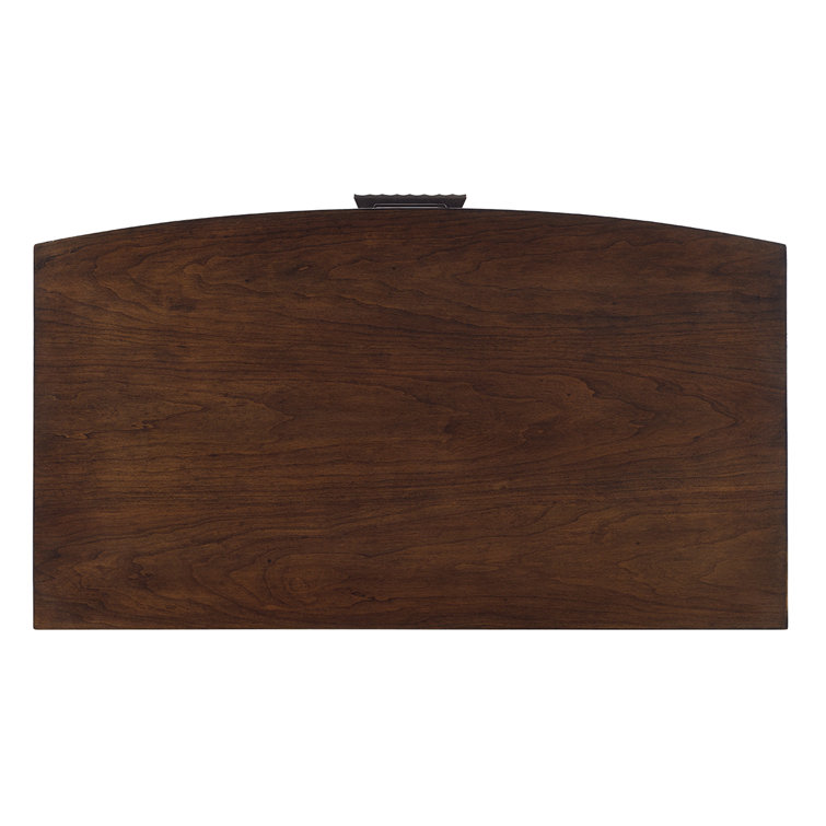 Transitional 3-Drawer Convex Front Nightstand in Brown