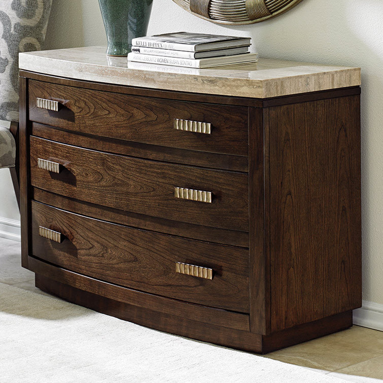 Gray 44" Contemporary Dovetail Drawer Bachelor's Chest
